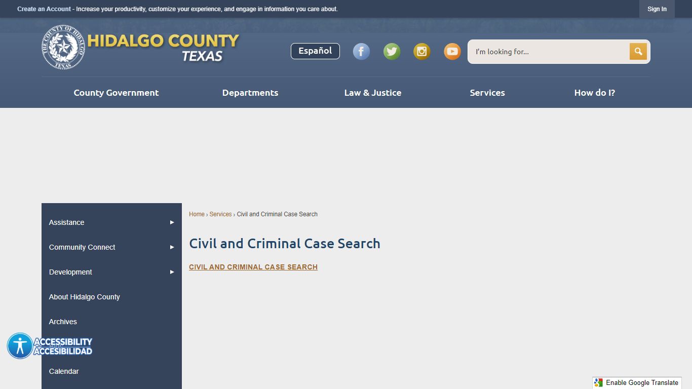 Civil and Criminal Case Search - Hidalgo County, TX